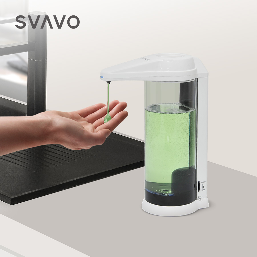 Oxide Pigment Soap - 自動液体石鹸ディスペンサー,キッチンアクセサリー,バスルーム用,白と黒のクローム,SVAVO-500ml