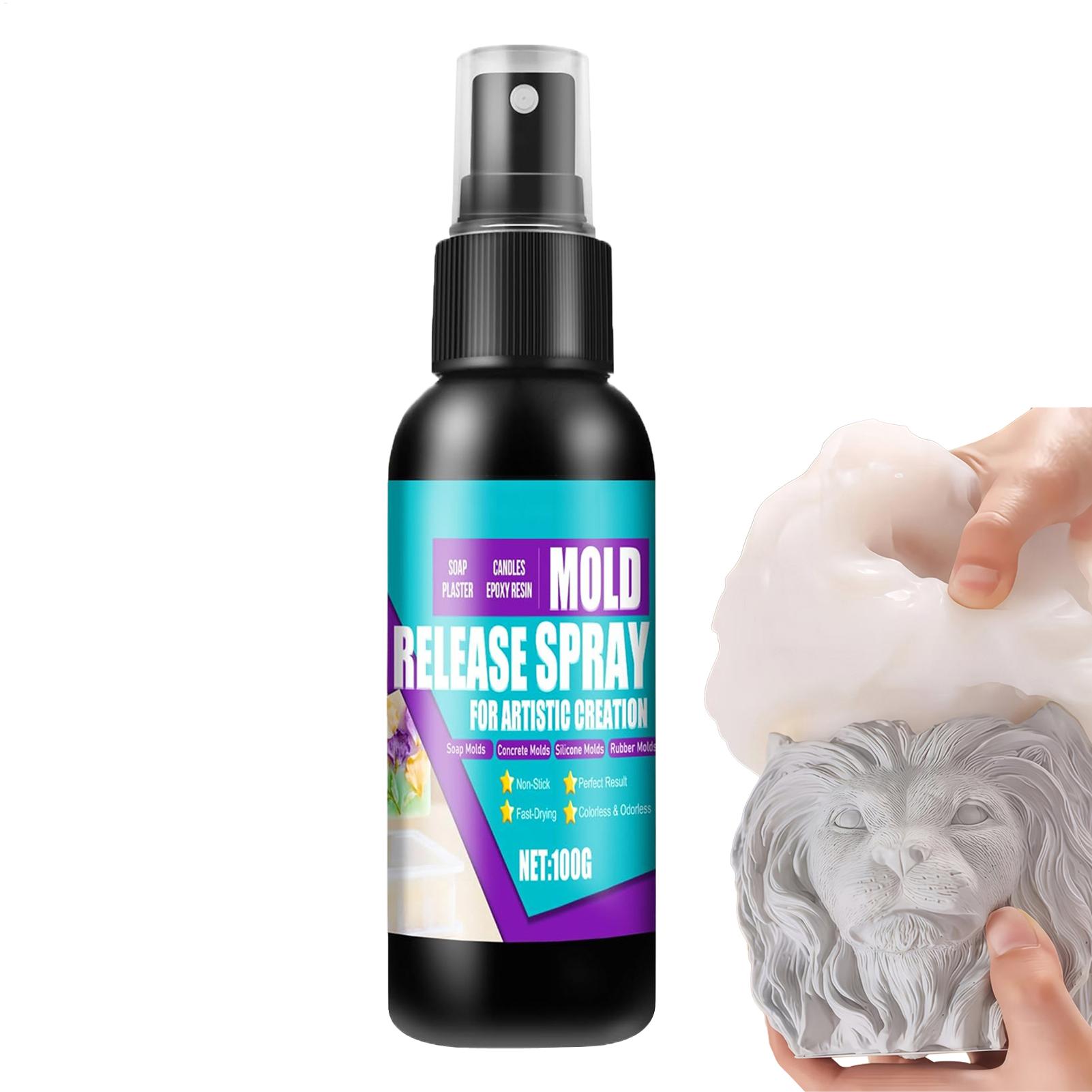 Soap Making Supplies - モールドリリーススプレー 100 グラム樹脂エポキシキャンドル石鹸作り用ノンスティック剤シリコーンモールド用粘着防止潤滑剤クラフト用品