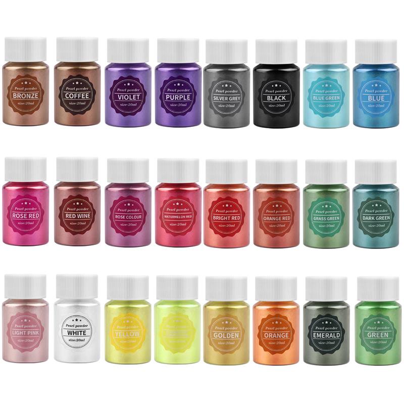 Oxide Pigment Soap - 10 グラム/ボトル真珠光沢のある天然マイカミネラルパウダー石鹸キャンドルエポキシ樹脂染料真珠顔料 DIY ジュエリー工芸品作成アクセサリー