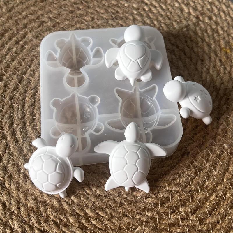 Soap Making Oven - 四亀石膏シリコン型 DIY ハートスターテクスチャシェル装飾品エポキシ樹脂型香り付き動物キャンドル石鹸型