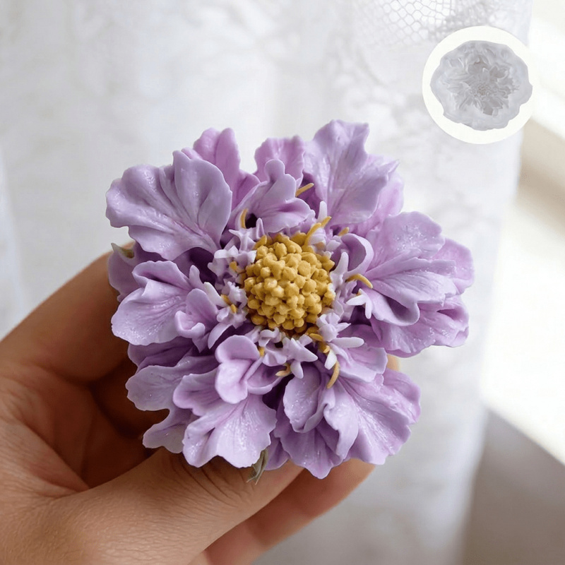 Soap Making Oven - 1つの夢のような青い鉢植えの花のシリコンモールド、DIYアートキャンドル、手作り石鹸、樹脂製オーナメント、風水ホームデコレーションに適用可能