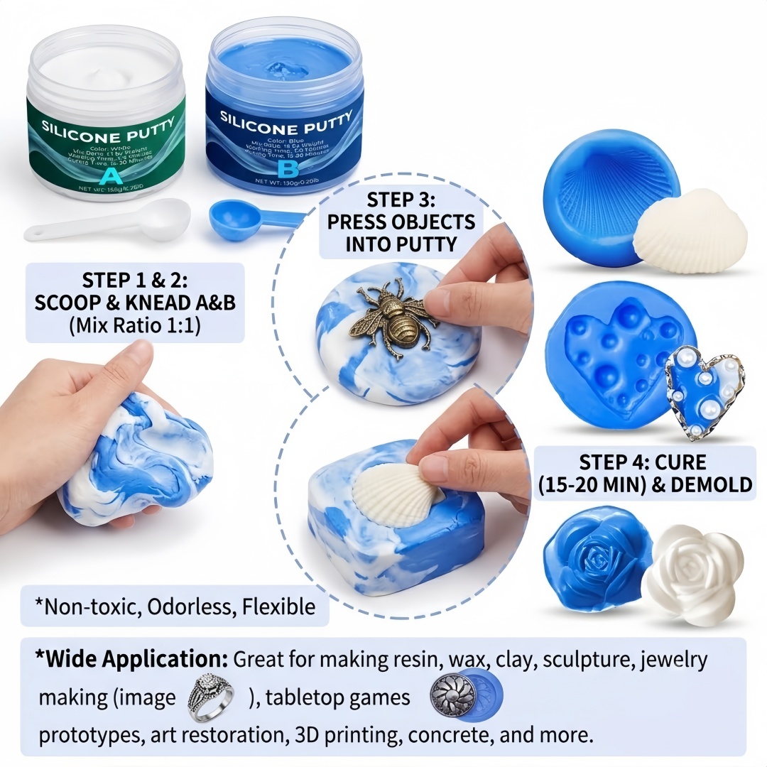 シリコーンパテ型作成用品 石膏キャンドル石鹸型用に簡単に成形 - Soap Making Supplies のレビューと価格