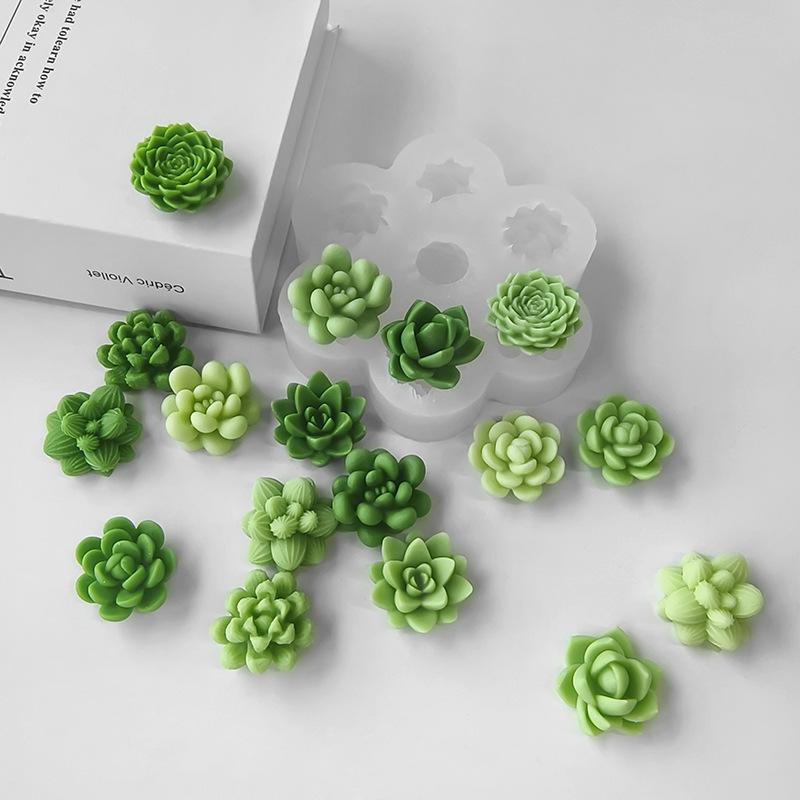 7 in 1 多肉植物サボテンシリコンモールド、DIY手作り - Soap Making Things のレビューと価格
