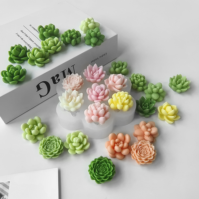 7 in 1 多肉植物サボテンシリコンモールド、DIY手作り - Soap Making Things のレビューと価格