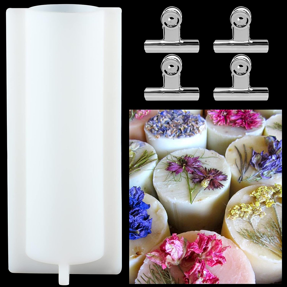 大きな円筒形石鹸型（クリップ付き）、1000mlシリコン製円 - Soap Making Things のレビューと価格