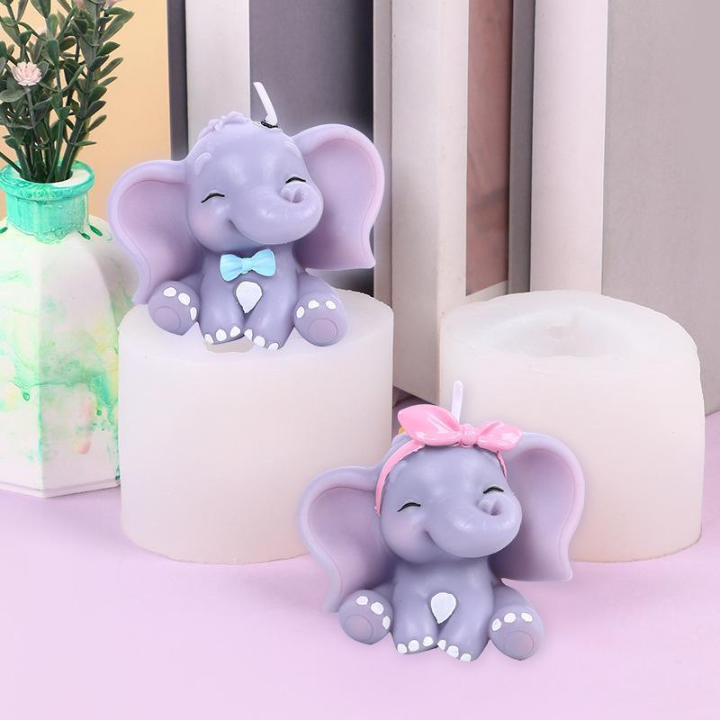 かわいい3D象型シリコンキャンドルモールド、簡単リリース、再 - Soap Making Oven のレビューと価格