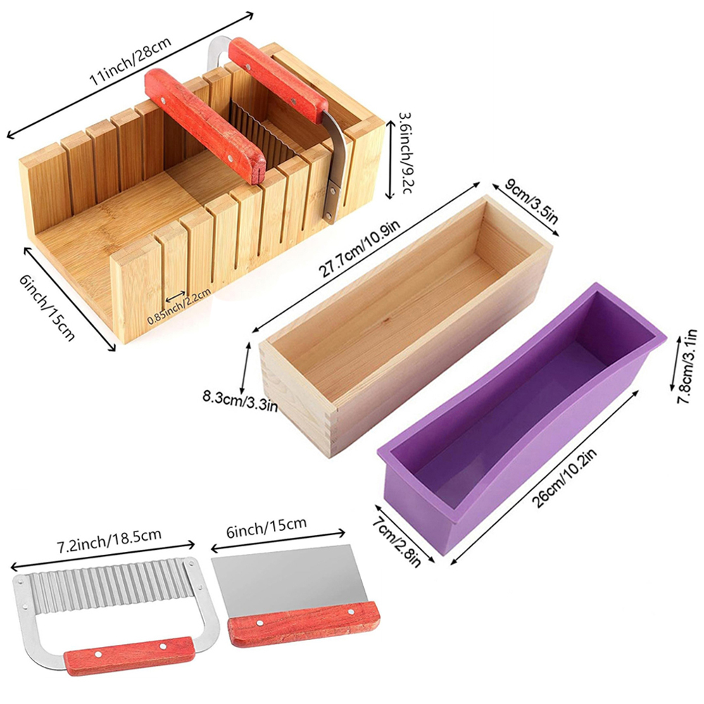 DIY 手作り石鹸作りキット 竹製カッティングボックスとシリ - Soap Making Base のレビューと価格