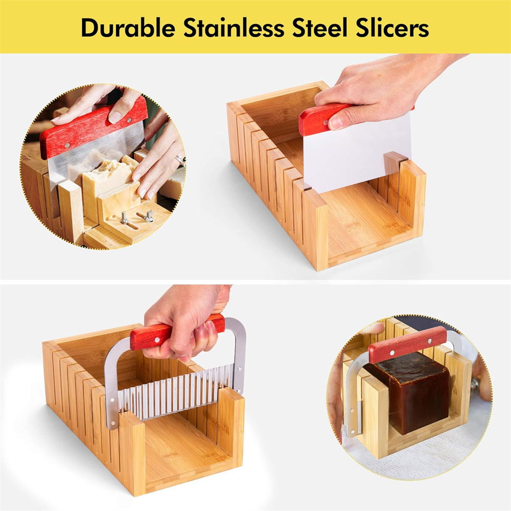 DIY 手作り石鹸作りキット 竹製カッティングボックスとシリ - Soap Making Base のレビューと価格