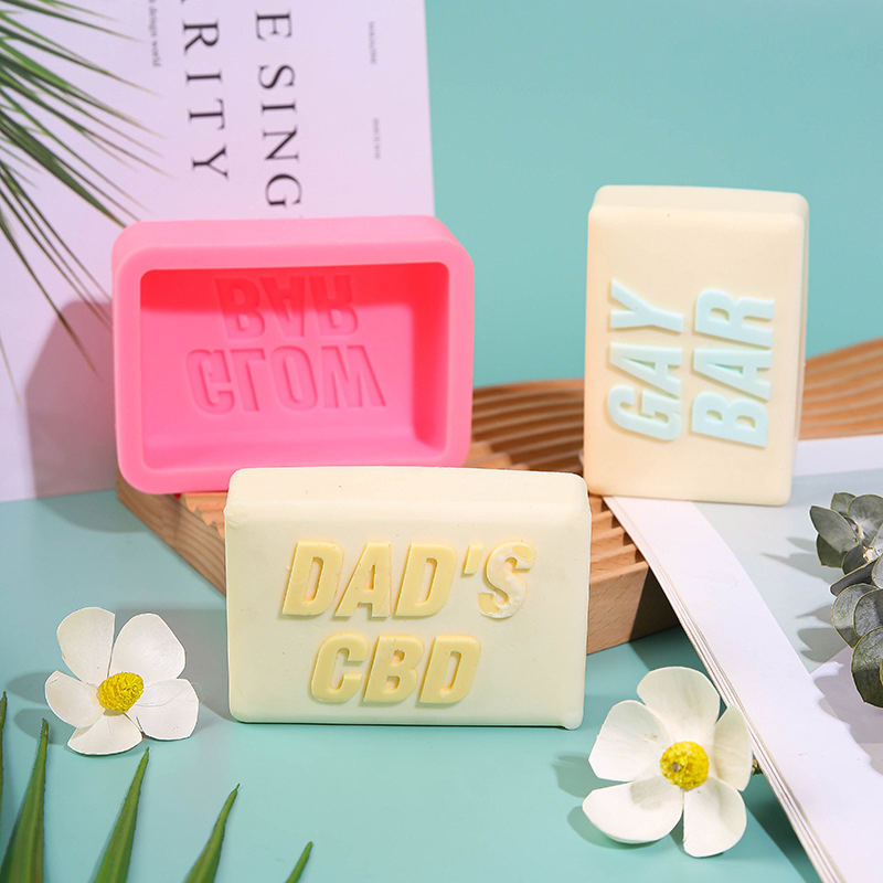 石鹸用文字付きシリコンモールド,石鹸作り,長方形,バス爆弾, - Soap Making In Fight Club のレビューと価格