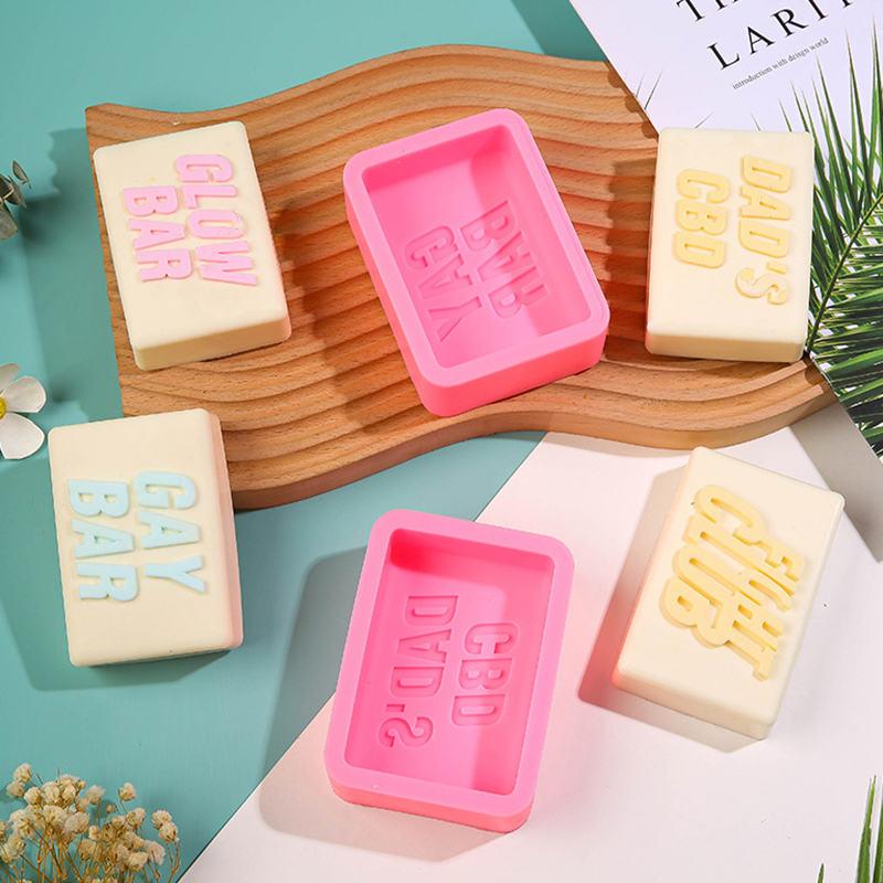 石鹸用文字付きシリコンモールド,石鹸作り,長方形,バス爆弾, - Soap Making In Fight Club のレビューと価格