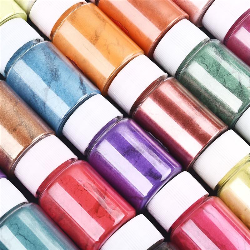10 グラム/ボトル真珠光沢のある天然マイカミネラルパウダー - Oxide Pigment Soap のレビューと価格