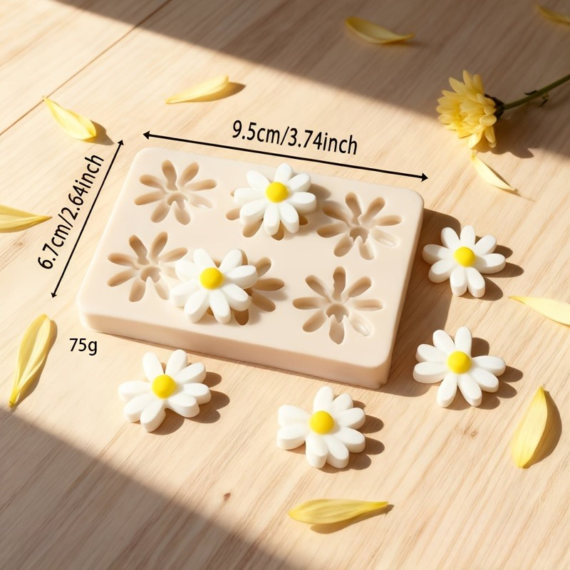 1pc 3D デイジーひまわりシリコンモールド石鹸キャンドル - Soap Making Oven のレビューと価格