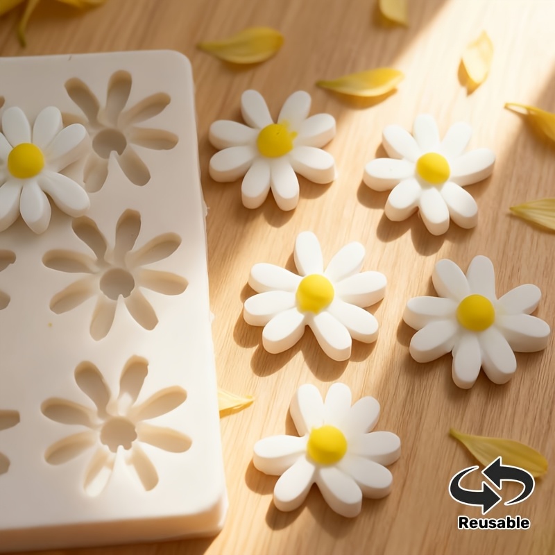1pc 3D デイジーひまわりシリコンモールド石鹸キャンドル - Soap Making Oven のレビューと価格