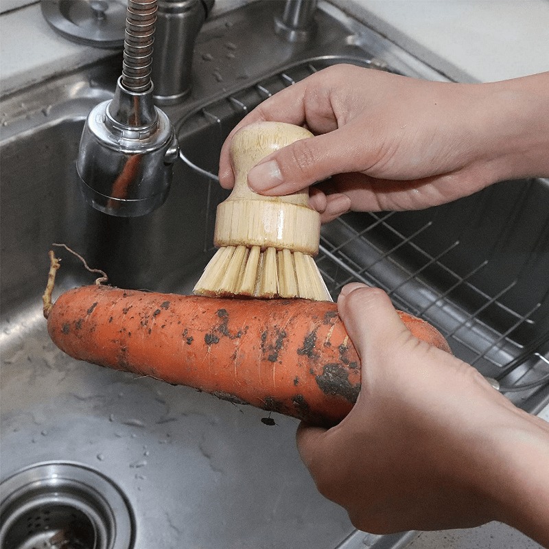 竹製食器洗いブラシ、石鹸置き付きキッチン木製食器洗いブラシ、 - Oxide Pigment Soap のレビューと価格