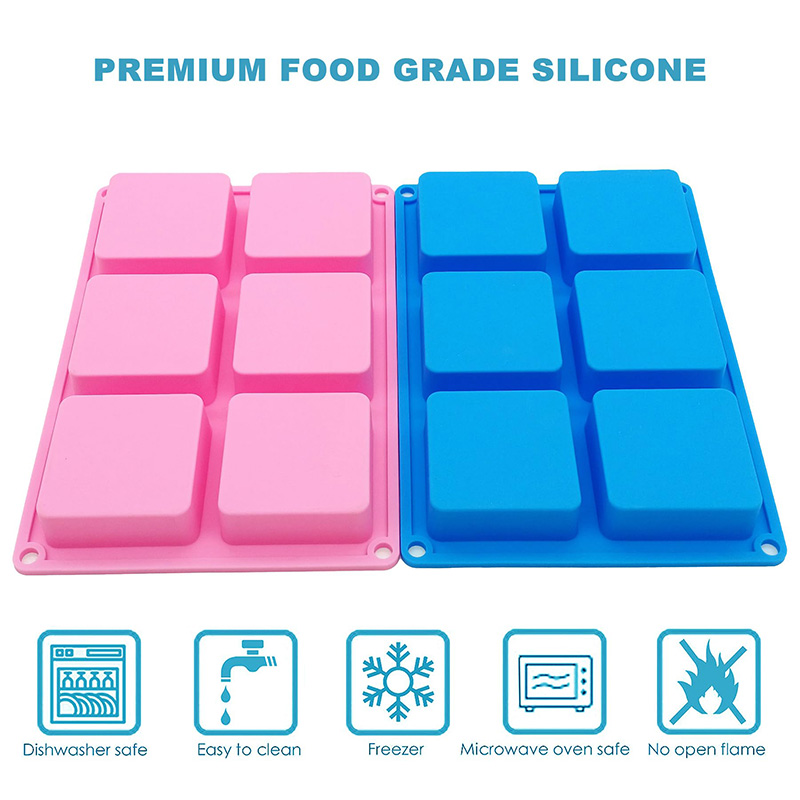 正方形のシリコン石鹸型,チョコレート,カップケーキ,コーンブ - Soap Making Oven のレビューと価格