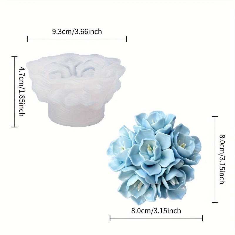 1つのアジサイの花型シリコンモールド、キャンドル、石鹸、樹脂 - Soap Making Oven のレビューと価格