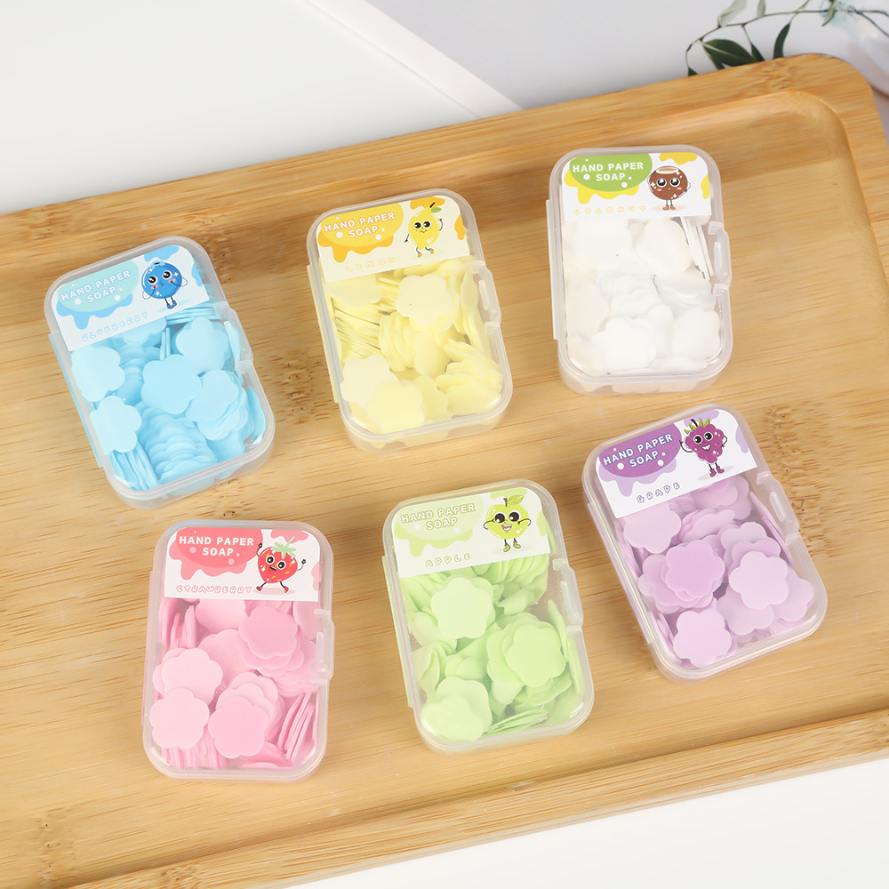 100枚入りフルーツシリーズ石鹸ペーパー、使い捨てハンドウォ - Soap Making Supplies Wholesale のレビューと価格