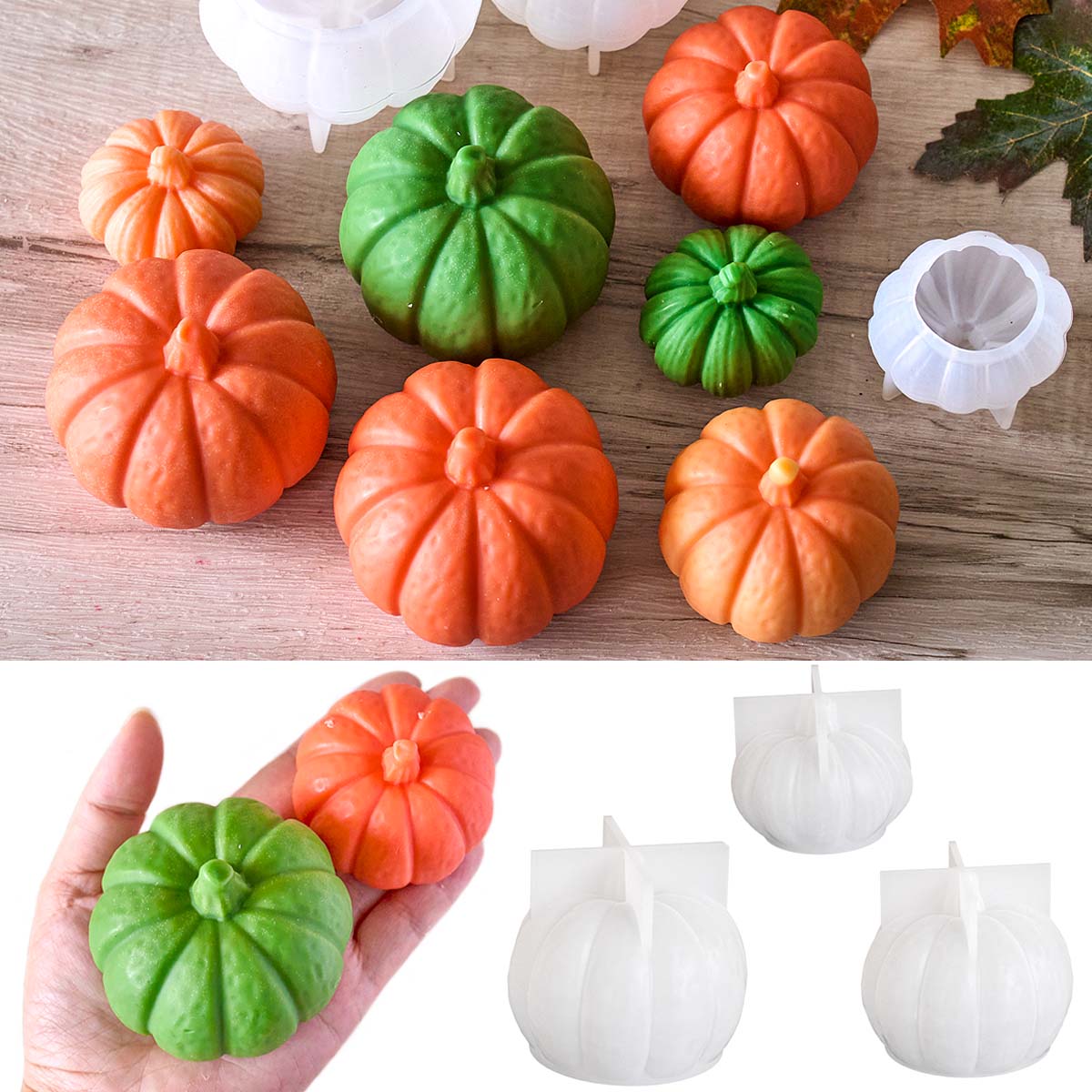 ハロウィンカボチャキャンドルシリコーン型 DIY アロマキャ - Soap Making Things のレビューと価格