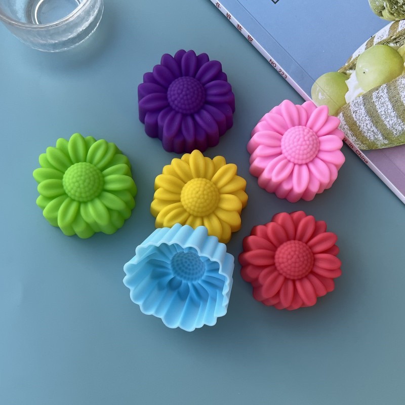 6個セット ノンスティック 花柄 シリコンモールド チョコレ - Soap Making Oven のレビューと価格