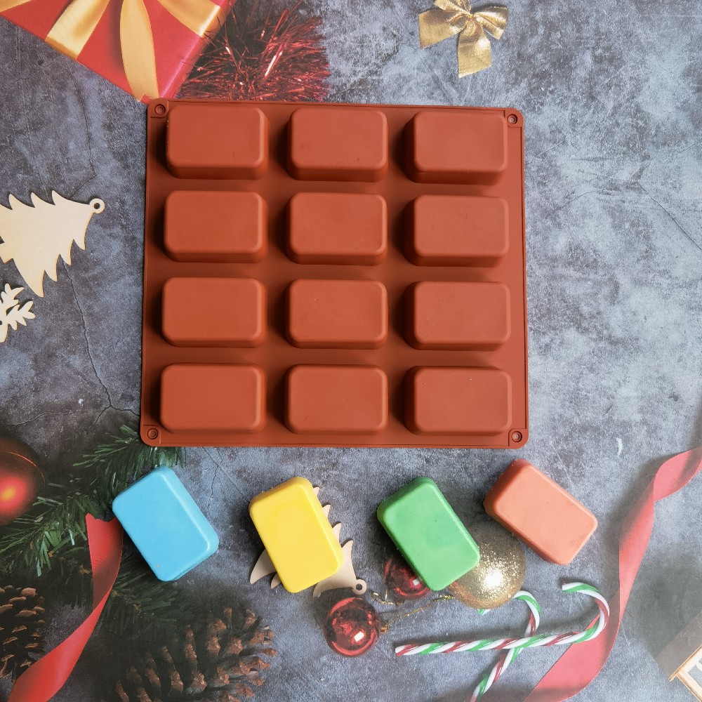 12キャビティスクエアシリコン石鹸型キャンドルキャンドルキャ - Soap Making Things のレビューと価格