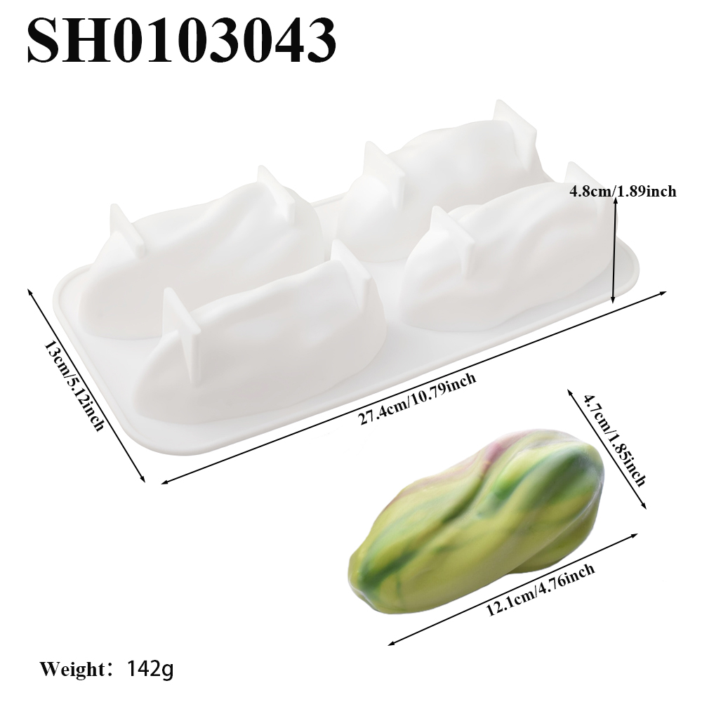 4または9セルのピスタチオデザインシリコン製ベーキングモール - Soap Making Oven のレビューと価格